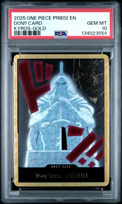 2025 ONE PIECE PRB02-PREMIUM BOOSTER KYROS-GOLD DON!! CARD PSA 10 - Image 1