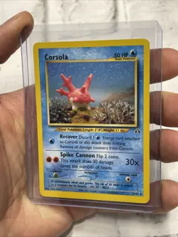 Corsola 37/75 Uncommon Neo Discovery Pokemon Card Vintage Vtg Pokemon TCG NM - Image 2