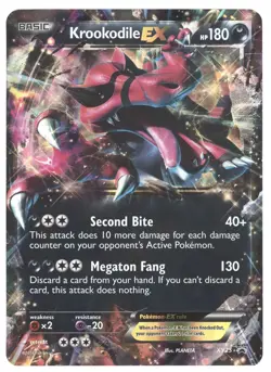 2014 Pokemon XY Black Star Promos Krookodile EX (Jumbo Card) Holo Rare #XY25 - Image 1