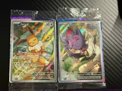 Pokemon TCG Journey Together N's Zorua #189 Holo Promo Card And Eveee Promo - Image 1