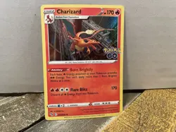Pokemon Go TCG Charizard 010/078 Holo Rare Foil Stamped Card NM Near Mint 2022 - Image 1