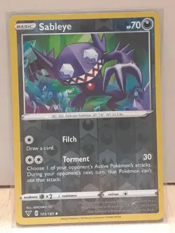 Pokemon Vivid Voltage Sableye Reverse Holo Uncommon Card 105/185 NM - Image 1