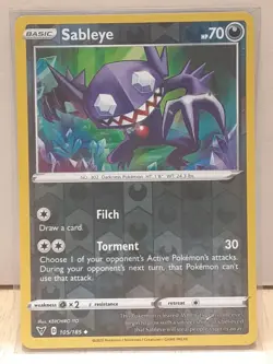 Pokemon Vivid Voltage Sableye Reverse Holo Uncommon Card 105/185 NM - Image 2