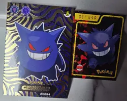 POKEMON STAINED GLASS Crystal Card GENGAR SHADOW Limited Edition And Red Foil - Image 2