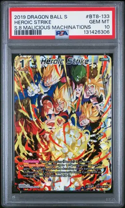 2019 DRAGON BALL SUPER CARD GAME SERIES 8 MALICIOUS HEROIC STRIKE PSA 10 - Image 1
