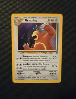 2001 Pokemon TCG Neo Discovery - Ursaring #15/75 WoTC Vintage Holo Rare - NM - Image 1