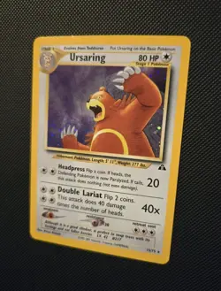 2001 Pokemon TCG Neo Discovery - Ursaring #15/75 WoTC Vintage Holo Rare - NM - Image 2