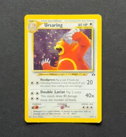 Pokemon TCG Ursaring 15/75 Neo Discovery Holo Unlimited Rare MP - Image 1