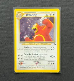 Pokemon TCG Ursaring 15/75 Neo Discovery Holo Unlimited Rare MP - Image 3