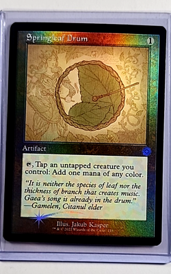 2022 MTG Magic the Gathering Brother's War Schematics Foil #118 Springleaf Drum - Image 1