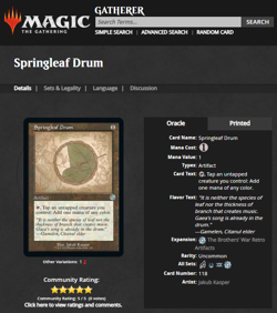 2022 MTG Magic the Gathering Brother's War Schematics Foil #118 Springleaf Drum - Image 3