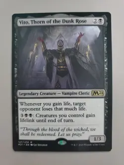 MTG Vito, Thorn of the Dusk Rose Core Set 2021 Regular Rare - Image 1