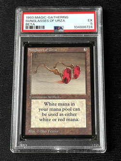 Magic the Gathering Beta Sunglasses of Urza Limited Edition MTG PSA EX - Image 1