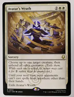 Avatar's Wrath MTG, Avatar: The Last Airbender, Rare, LP+ - Image 1