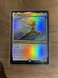 MtG TCG: Avatar TLA, Aang, Swift Savior / Aang and La, Ocean's Fury FOIL #0165 R - Image 1