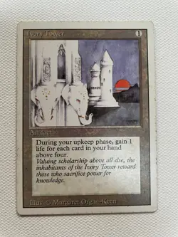 Magic the Gathering MTG - Ivory Tower - Revised Edition - Rare - Image 1
