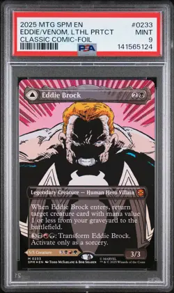 2025 MTG MARVEL'S SPIDER-MAN BORDERLESS EDDIE BROCK/VENOM LETHAL PROTECTOR PSA 9 - Image 1