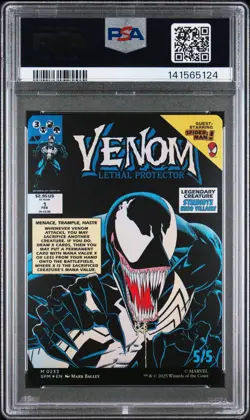 2025 MTG MARVEL'S SPIDER-MAN BORDERLESS EDDIE BROCK/VENOM LETHAL PROTECTOR PSA 9 - Image 2