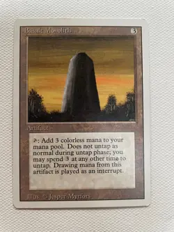 Magic the Gathering MTG - Basalt Monolith - Revised Edition - Uncommon - Image 1