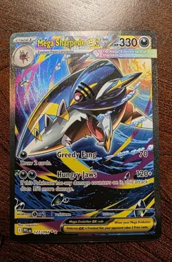 Mega Sharpedo ex 127/094 SIR Pokemon TCG Phantasmal Flames Mint - Image 1