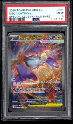 2025 POKEMON MEG EN MEGA LATIAS EX SPECIAL ILLUSTRATION RARE 181/132 PSA 9 MINT - Image 1