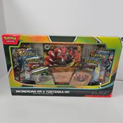 Pokemon TCG Incineroar ex & Torterra ex Special Collection Box Sealed - Image 1