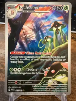 2023 Pokemon SV04: Paradox Rift Toedscruel 185/182 Illustration Rare Holo - NM - Image 1
