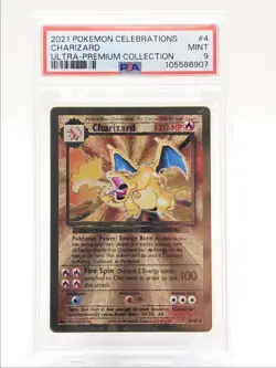 CHARIZARD 2021 POKEMON CELEBRATIONS ULTRA PREMIUM COLLECTION 4/102 PSA 9 Q0004 - Image 1