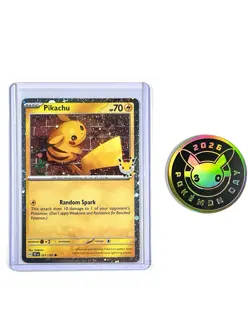 2026 Pikachu 051 Stamped Pokemon Day 30th Anniversary Promo with Coin - Image 1