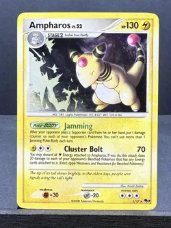Ampharos 1/17 Holo POP Series 7 Promo Pokemon 2008 Heavy Play HP - Image 1