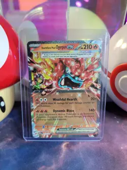 Hearthflame Mask Ogerpon Ex 17/131 Pokemon TCG S&V Prismatic Evolutions Dbl Rare - Image 1