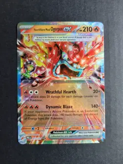 Hearthflame Mask Ogerpon Ex 17/131 Pokemon TCG S&V Prismatic Evolutions Dbl Rare - Image 2