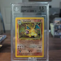 Pokemon 2000 Charizard Base Set 2 Unlimited Holo BGS 8.5 NM-MT+ Centering 9.5 - Image 1