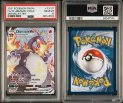 Pokemon Charizard VMAX SV107/SV122 Shining Fates Full Art PSA 10 - Image 3