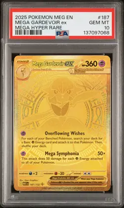 2025 POKEMON MEG EN-MEGA EVOLUTION MEGA HYPER RARE #187 MEGA GARDEVOIR EX PSA 10 - Image 1