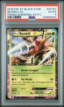 2016 Pokemon Xy Black Star Promo Beedrill EX PSA 4 #XY157 - Image 1