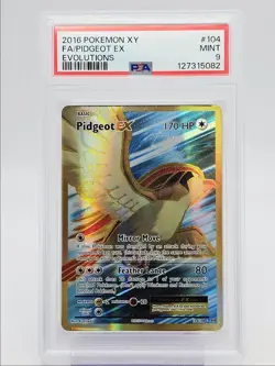 PIDGEOT EX 2016 POKEMON XY EVOLUTIONS ULTRA RARE 104/108 PSA 9 Q0004 - Image 1