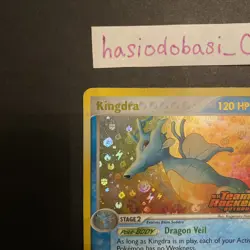 Pokemon Kingdra #12/109 Ex Team Rocket Returns Reverse Holo Stamped HP - Image 2