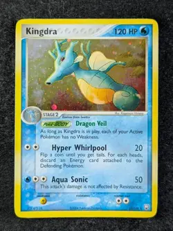 2004 Pokemon KINGDRA #12/109 EX Team Rocket Returns Holo Rare English - Image 1