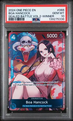 2024 ONE PIECE PROMOS SEALED BATTLE VOL.2-WINNER #066 BOA HANCOCK PSA 10 - Image 1