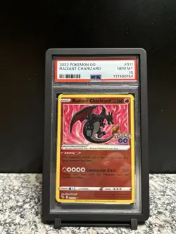 Pokemon TCG Radiant Charizard 011/078 Pokemon GO Radiant Rare Holo PSA 10 - Image 1