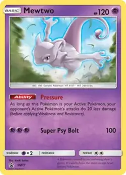 Mewtwo - SM77 - Pokemon Sun & Moon Promo Holo Rare Card NM - Image 1