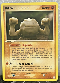 Ditto (Geodude) 62/113 EX Delta Species 2005 Pokemon Card Common Vintage NM - Image 1