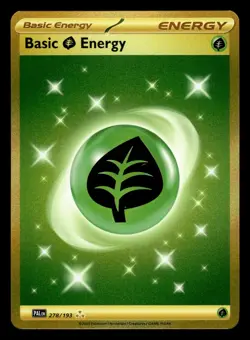 Basic Grass Energy 278/193 Gold Hyper Rare Paldea Evolved Pokemon Card - Image 1