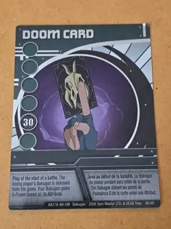 Bakugan Card - Doom Card - Chrome - Ability Card - Battle Brawlers - Image 1