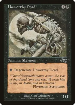 Unworthy Dead 163 MTG NM - Urza's Saga - Image 1