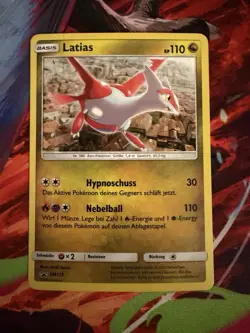 Latias SM135 Sun & Moon Black Star Promo Cosmos Holo Pokemon Card - Image 1