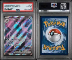 2025 POKEMON DRI EN-DESTINED RIVALS ULTRA RARE TEAM ROCKET'S NIDOKING EX PSA 10 - Image 2