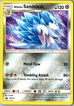 Alolan Sandslash - SM127 Promo SM Promos LP Pokemon Card - Image 1