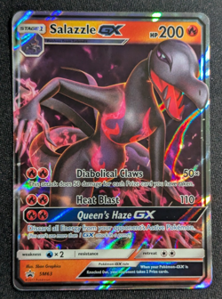 Salazzle GX SM63 Pokemon TCG 2017 Promo Rare Holo Black Star Promo Light Play - Image 1
